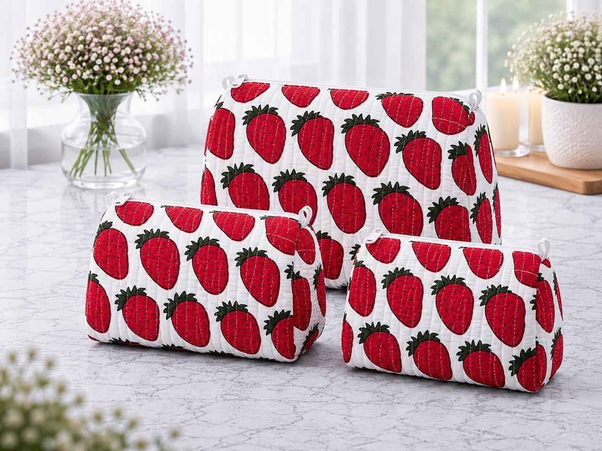 Strawberry Bloom - Utility Pouch - ChapaSsyahii