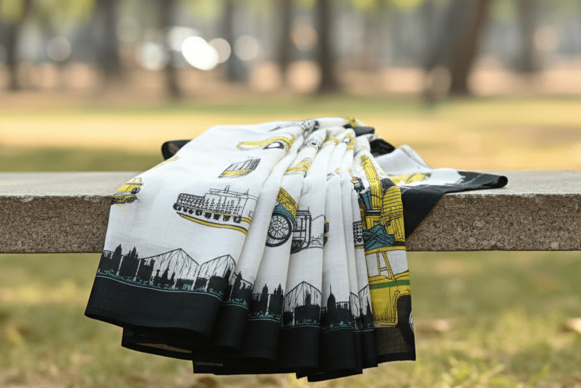 Urban Cityscape Sketch - Mulmul Saree - ChapaSsyahii